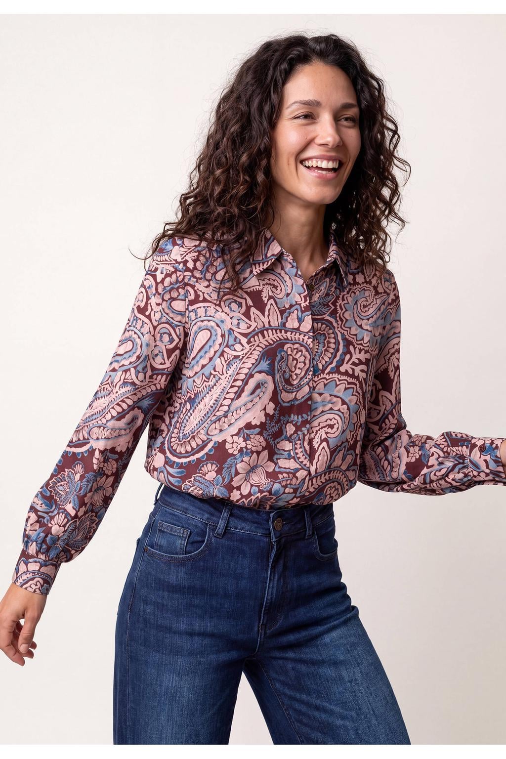 Miss Etam blouse met print - donkerrood