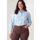 Miss Etam Plus blouse met print - lichtblauw