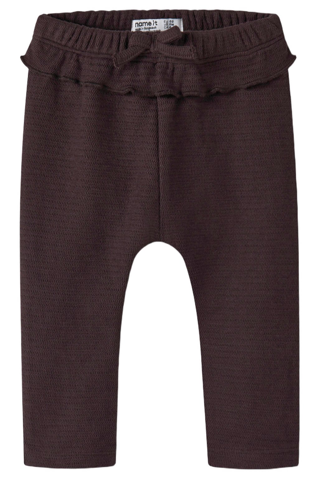 Donkerblauwe meisjes NAME IT BABY regular fit legging van katoen met elastische tailleband en effen