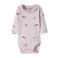 NAME IT BABY katoenen romper met ruches en print - roze