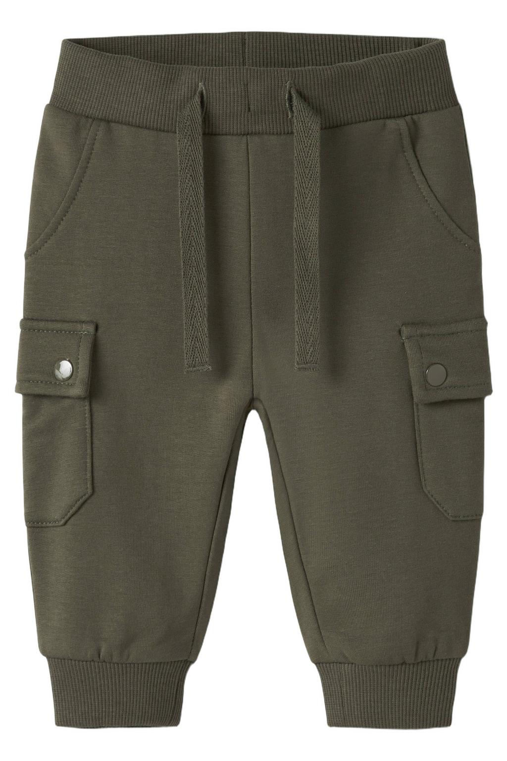 NAME IT BABY regular fit cargobroek - kaki