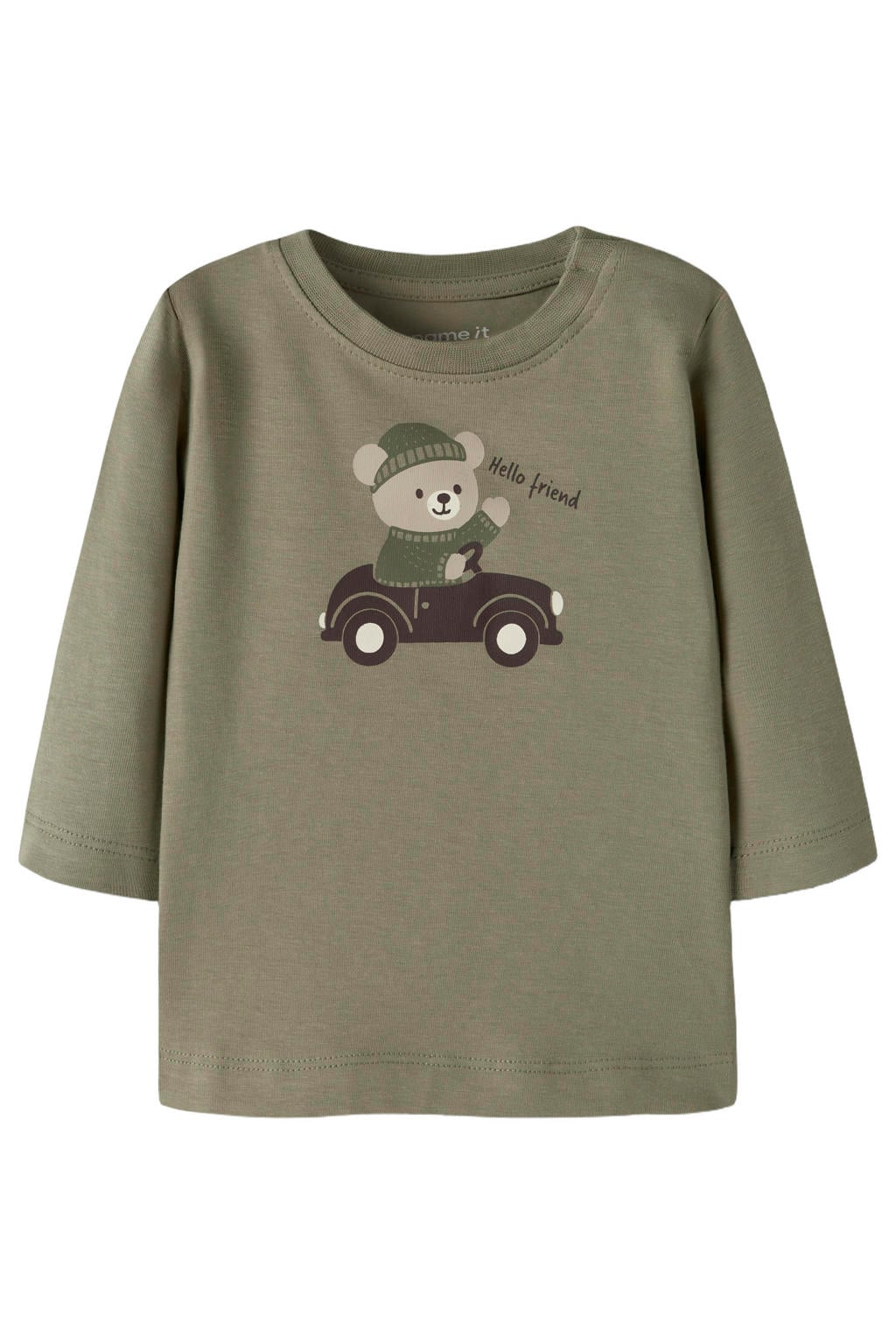 NAME IT BABY longsleeve met print - groen