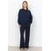 Soyaconcept sweatvest met backprint - donkerblauw