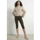 HYPEDROP slim fit gebreide capribroek - bruin