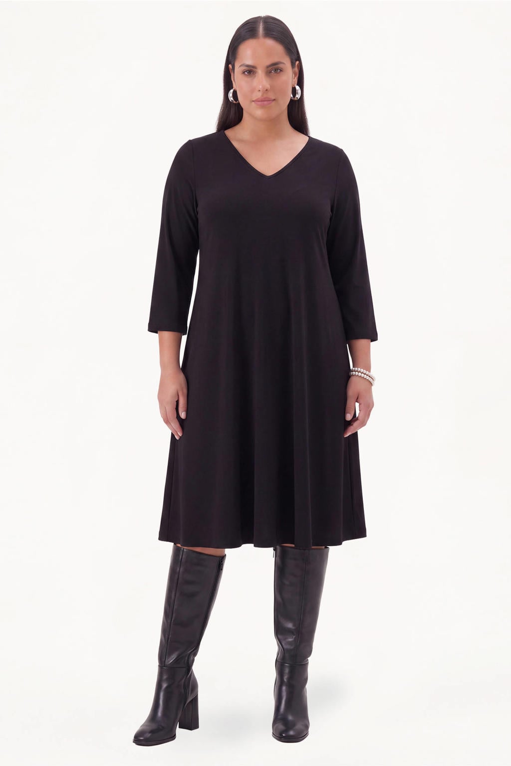 YOEK Plus Size jurk - zwart
