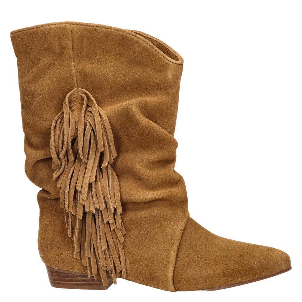 Wit en bruine dames Shoecolate van suède