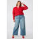 MS Mode Plus Size gebreid vest met wol - rood