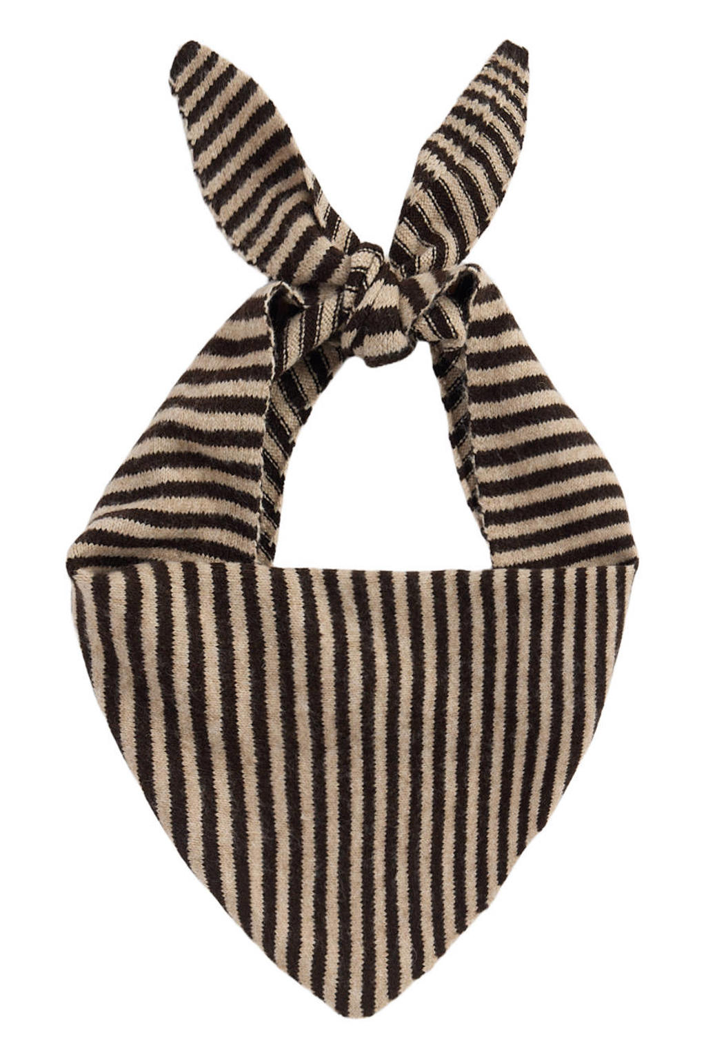 America Today gestreepte triangle scarf beige