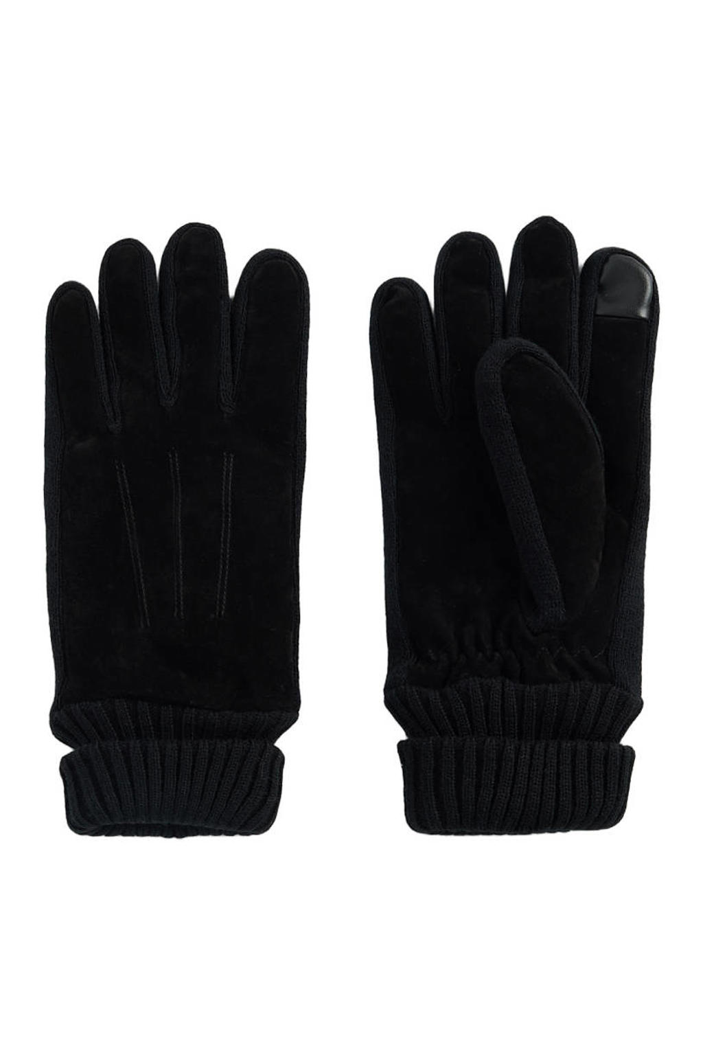 America Today suede handschoenen zwart