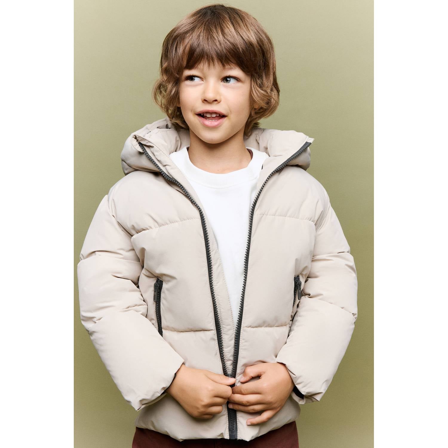 Mango Kids pufferjas lichtbeige