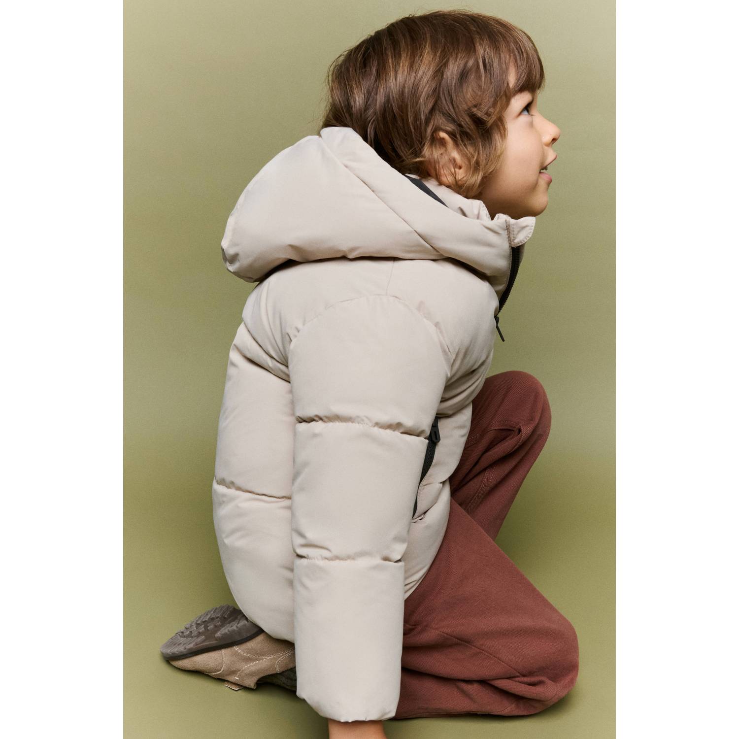 Mango Kids pufferjas lichtbeige