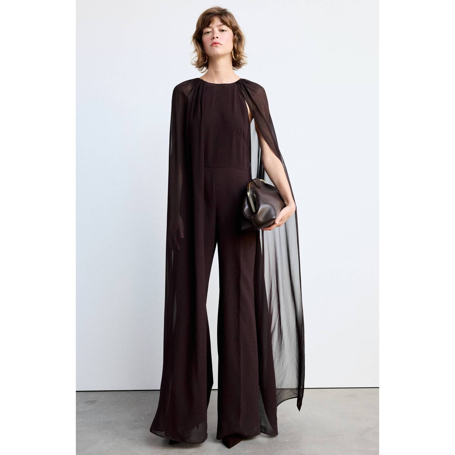 Mango jumpsuit bruin