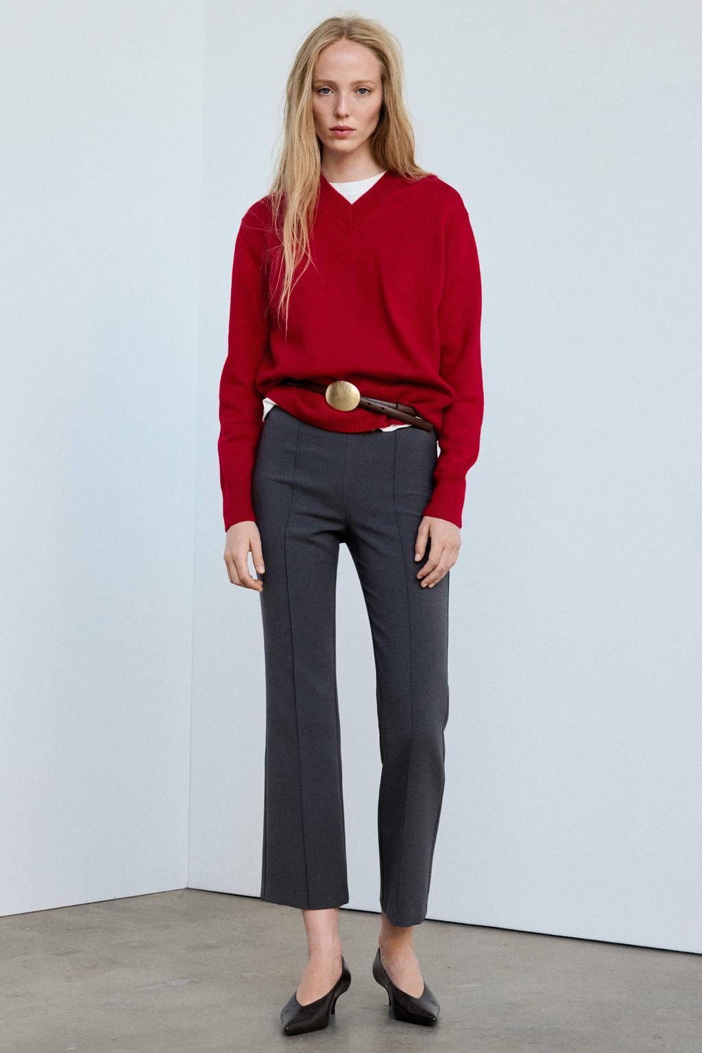 Mango gebreide trui - rood