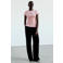 Mango top met peplum en smockwerk - roze