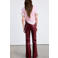 Mango imitatieleren flared broek - rood