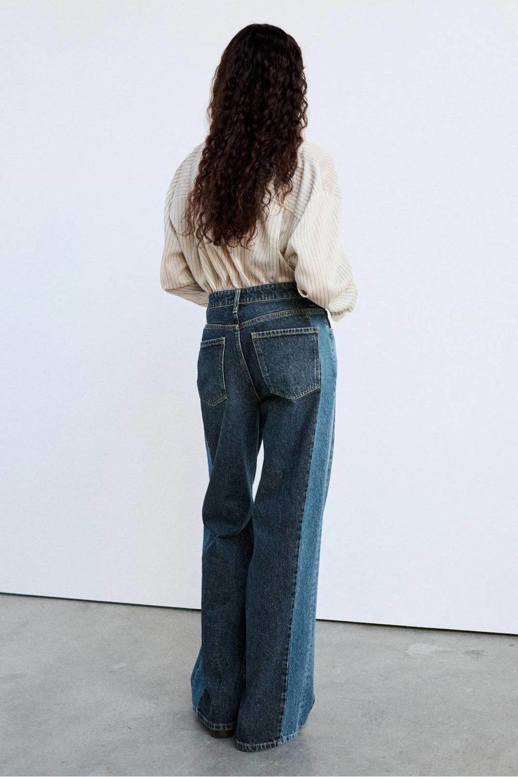 Mango wide leg jeans - donkerblauw