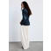 Mango denim blouse - donkerblauw