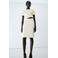 Mango midi rok met strass-steentjes - beige