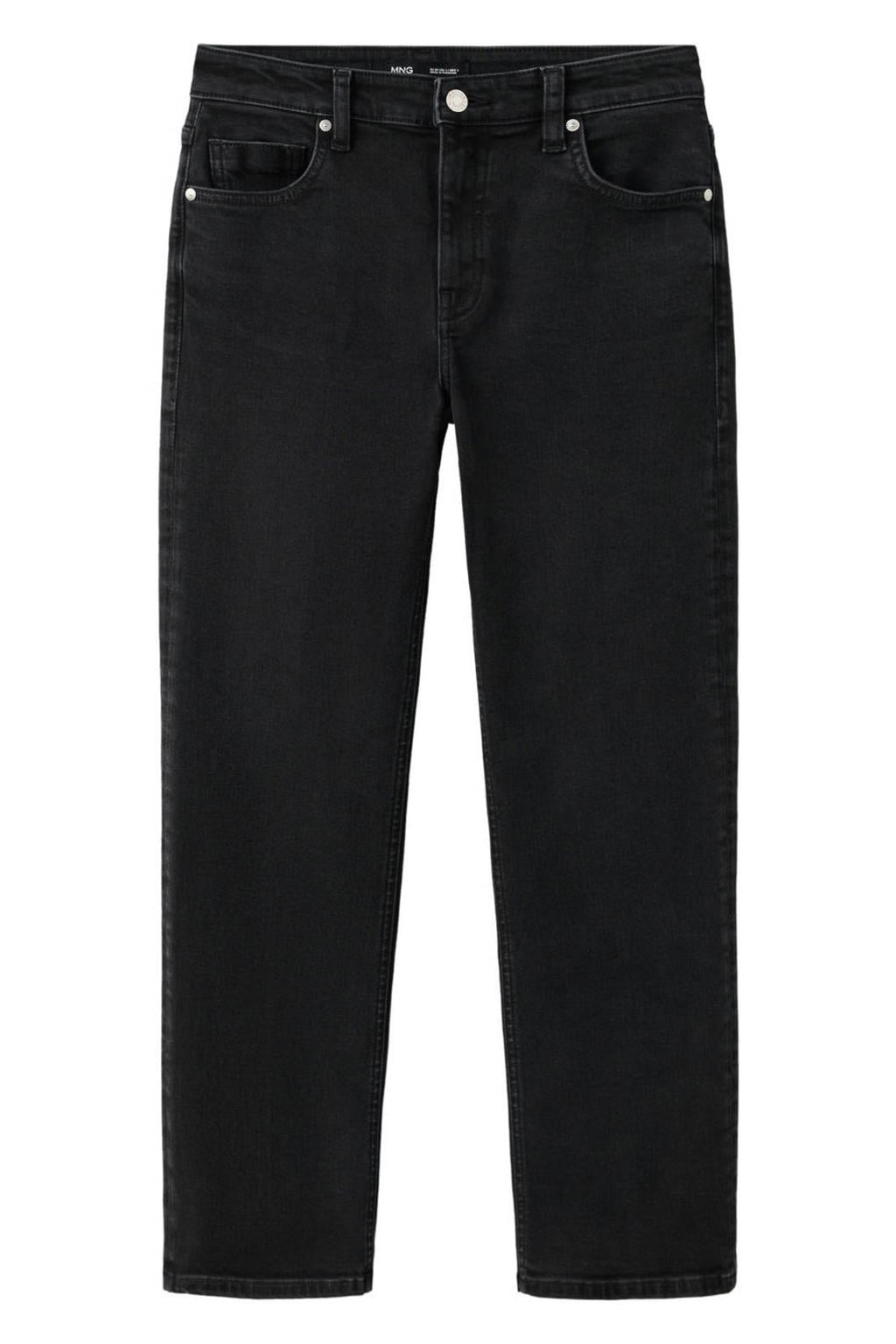 Grey denim dames Mango slim fit jeans van denim met regular waist en effen