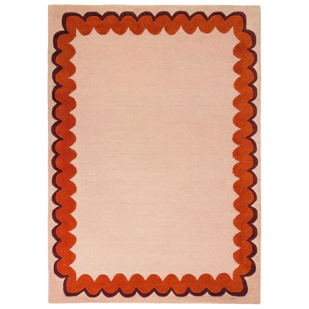 Flair Rugs laagpolig rechthoekige wollen vloerkleed 230x160 cm - oranje