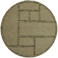 Flair Rugs hoogpolig ronde wollen vloerkleed met print 160x160 cm - groen