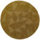Flair Rugs laagpolig ronde wollen vloerkleed met print 160x160 cm - goud