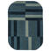 Flair Rugs laagpolig ovale wollen vloerkleed met print 290x200 cm - blauw