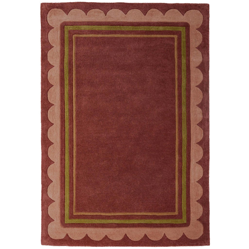 Flair Rugs laagpolig wollen rechthoekig vloerkleed 230x160 cm - paars