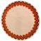 Flair Rugs laagpolig ronde wollen vloerkleed 160x160 cm - oranje