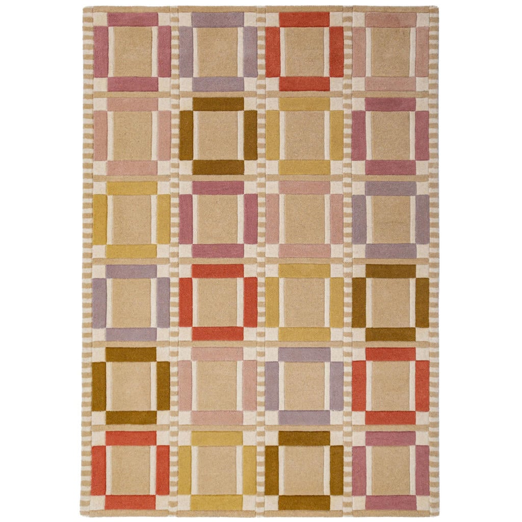 Flair Rugs laagpolig rechthoekige wollen vloerkleed met print 200x140 cm - meerkleurig
