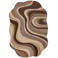 Flair Rugs laagpolig ovale wollen vloerkleed met print 290x200 cm - naturel