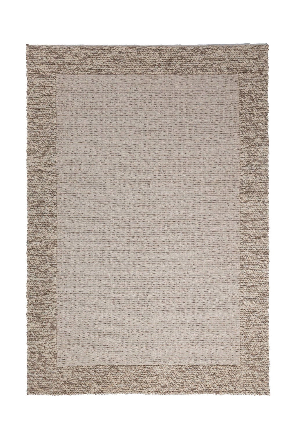 Flair Rugs laagpolig wollen rechthoekige vloerkleed 290x200 cm - naturel