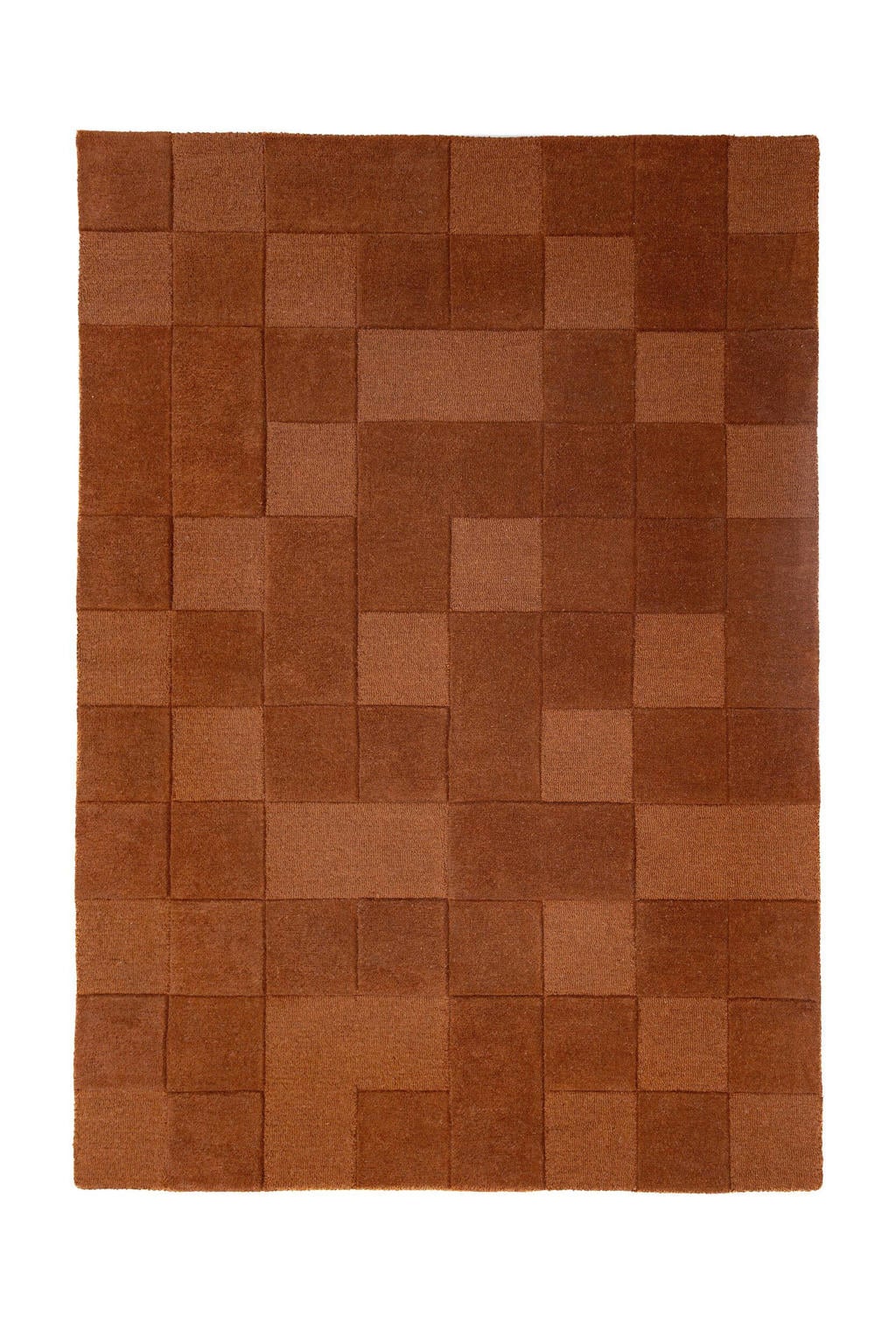 Flair Rugs laagpolig wollen rechthoekig vloerkleed met print 290x200 cm - terra