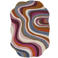 Flair Rugs laagpolig ovale wollen vloerkleed met print 230x160 cm - meerkleurig