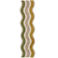 Flair Rugs laagpolig wollen rechthoekige vloerkleed met print 300x80 cm - groen
