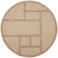 Flair Rugs hoogpolig ronde wollen vloerkleed 160x160 cm - naturel