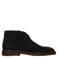 Manfield suède veterboots - zwart