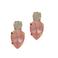 Otazu gold plated oorbellen met Swarovski Kristallen Flamingo Beetle