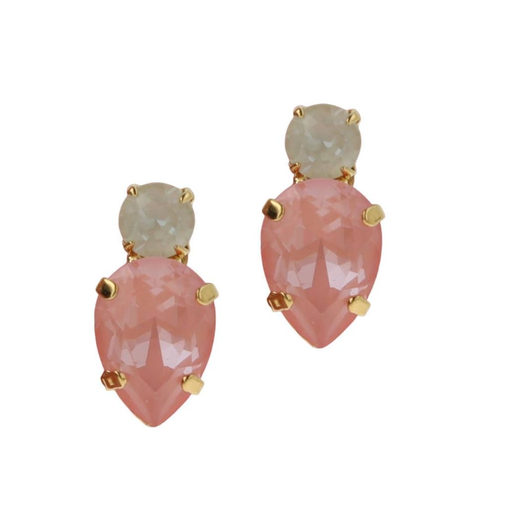 Otazu gold plated oorbellen met Swarovski Kristallen Flamingo Beetle