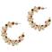 Otazu gold plated oorbellen met Swarovski Kristallen Vintage Barrel Siam