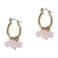 Otazu gold plated oorbellen Rosewater Opal