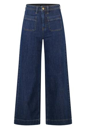 wide leg jeans - donkerblauw denim