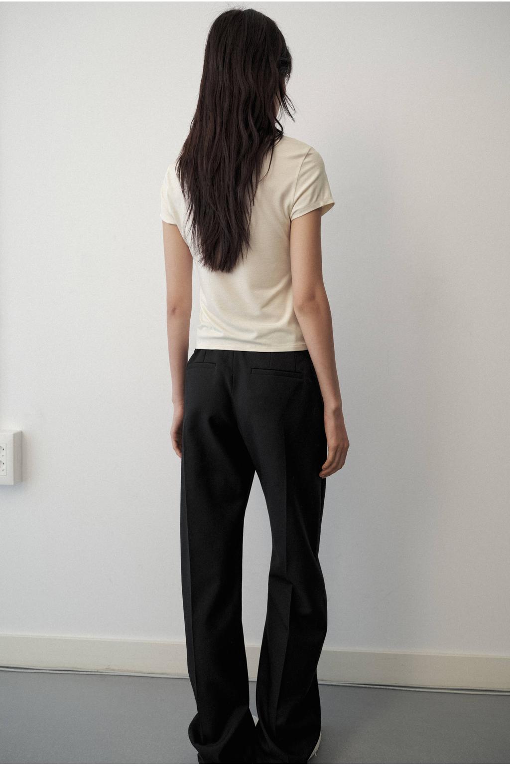 Mango T-shirt met tekst - ecru