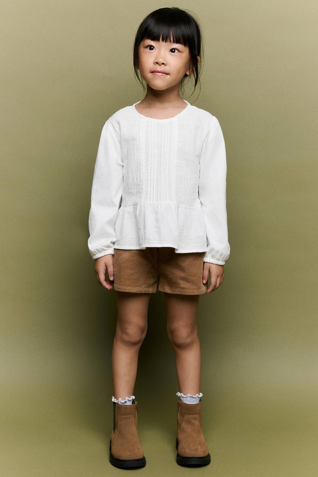 Mango Kids blousetop met ruches - wit