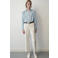 Mango zijden blouse - lichtblauw