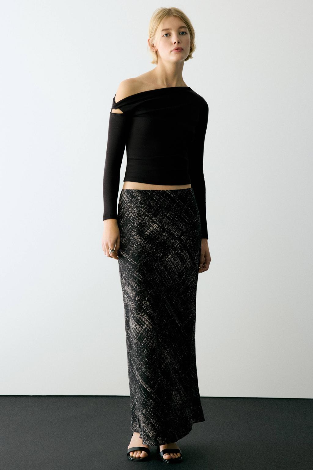 MANGO TEEN one shoulder top - zwart