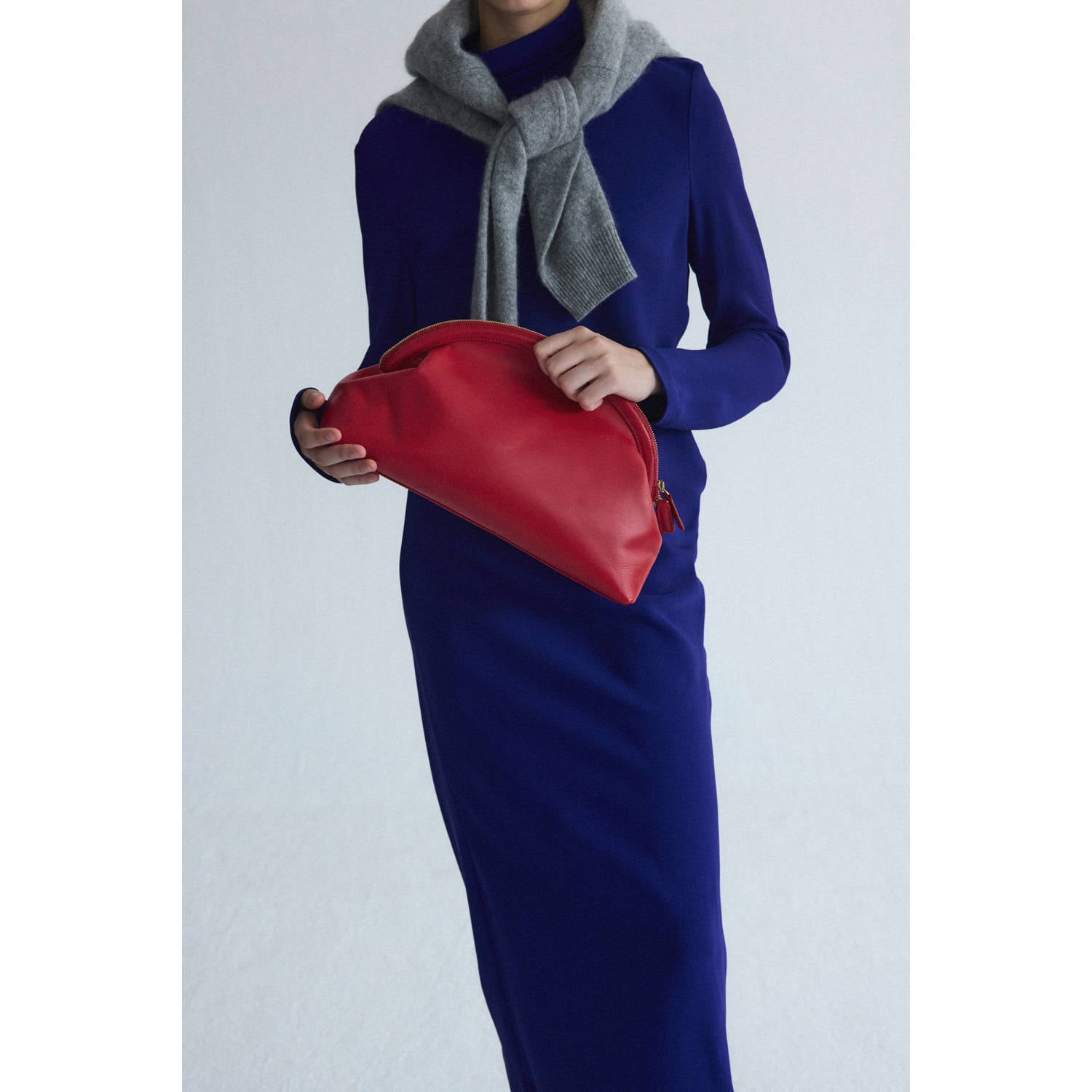 Mango midi jurk blauw