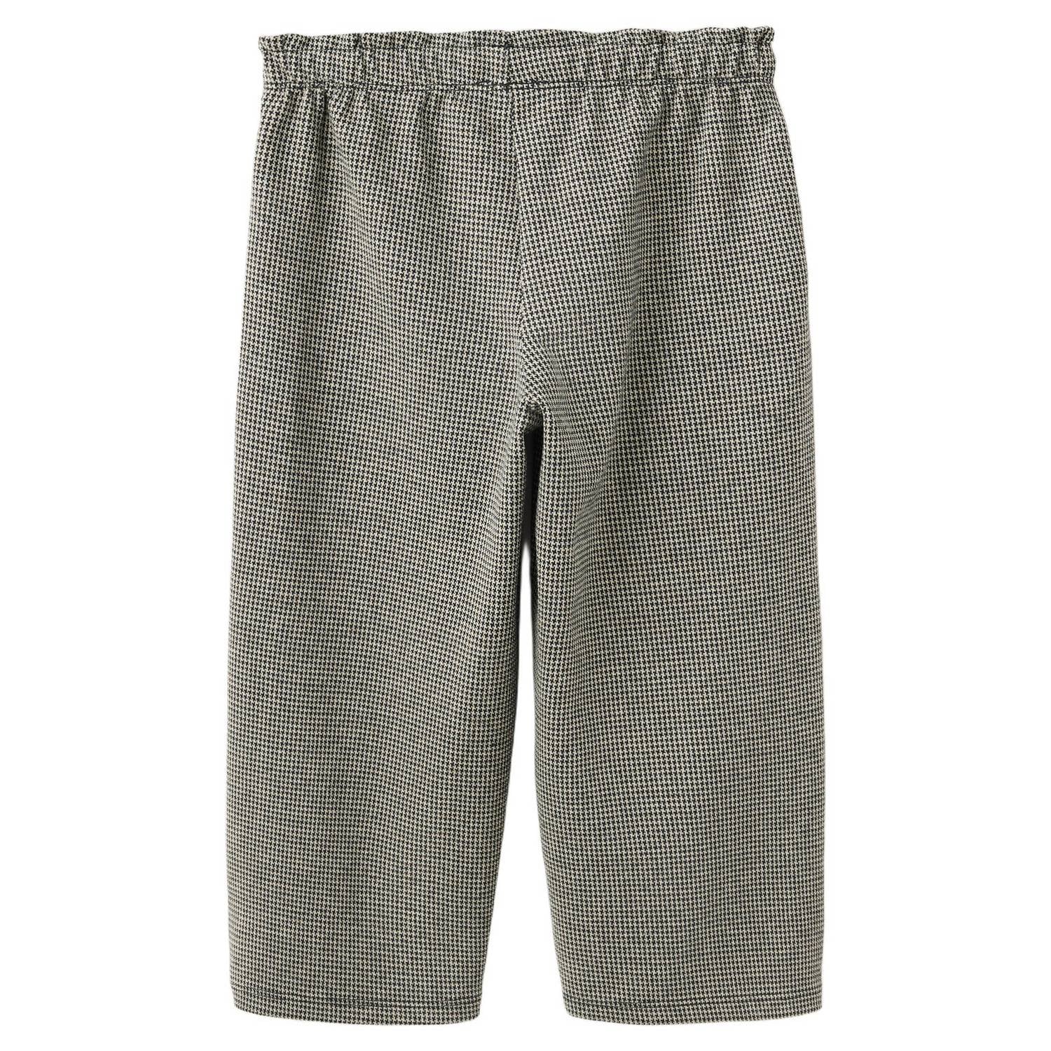 Mango Kids pied-de-poule casual broek bruin ecru
