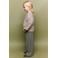 Mango Kids pied-de-poule casual broek - bruin/ecru