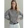 MANGO TEEN gestreepte longsleeve - wit/zwart